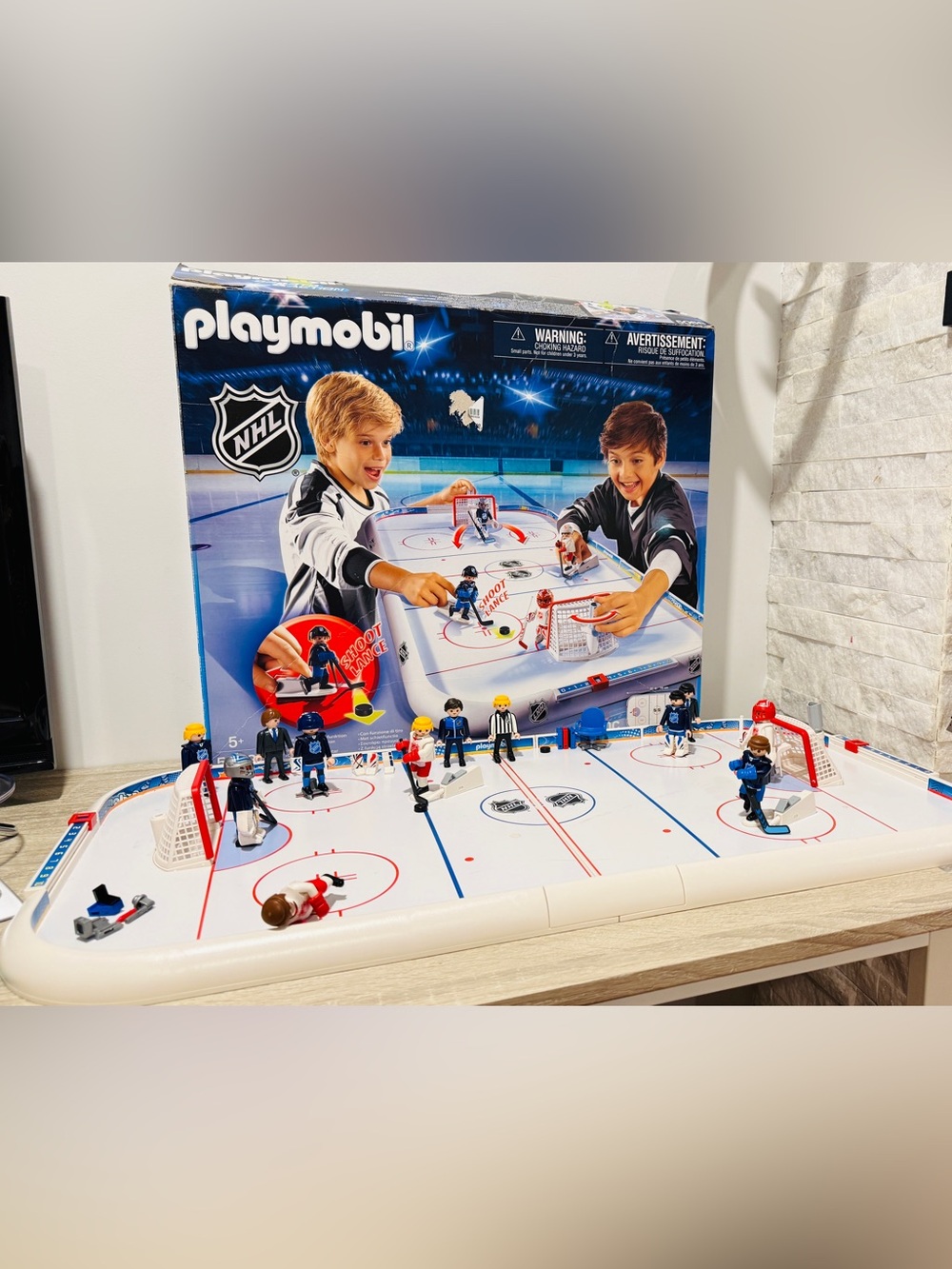 Playmobil NHL Hockey Arena Rink Set w/ Box - Mixed Figures & Accessories